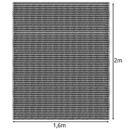 Pelēks Premium Mikrošķiedras Pleds (160x200 cm)