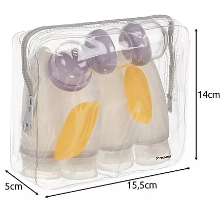 Trizand ceļojumu kosmētikas somiņa ar pudelītēm 24337