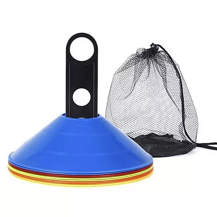 Treniņu Konusi - 50 Gabali ar Stendu un Somu