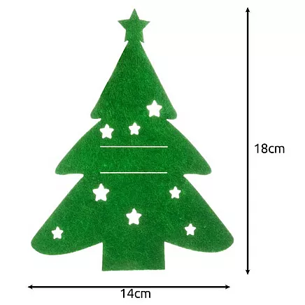 Cutlery case - Christmas trees 12 pcs. Ruhhy 24824