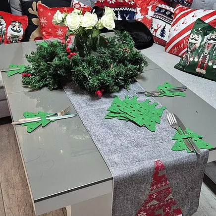 Cutlery case - Christmas trees 12 pcs. Ruhhy 24824