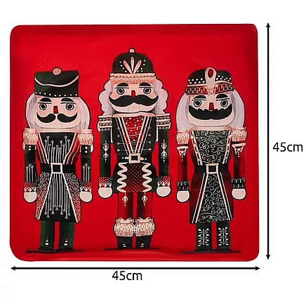 Dekoratīvā Ziemassvētku spilvendrāna 40x40cm Riekstkodis Ruhhy 24728