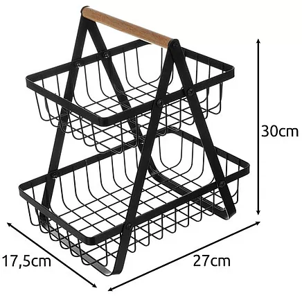 Ruhhy 24265 two-tier fruit/vegetable basket
