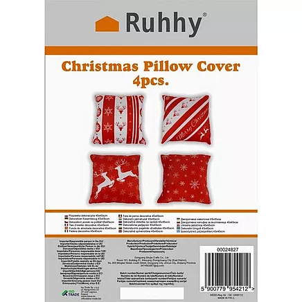 Decorative pillowcase 45x45xcm Ruhhy x4 24827