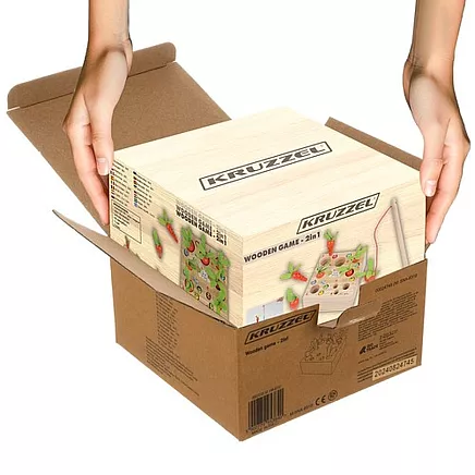 Koka attīstošā spēle 2in1 Burkānu dārzs Kruzzel 24745