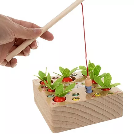 Koka attīstošā spēle 2in1 Burkānu dārzs Kruzzel 24745