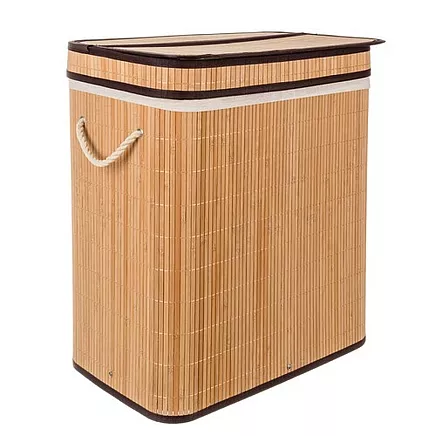 Bamboo laundry basket - two-chamber Ruhhy 24269