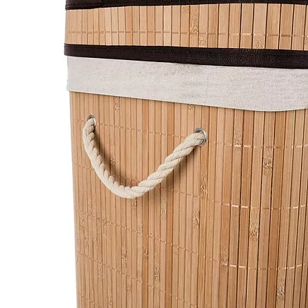 Bamboo laundry basket - two-chamber Ruhhy 24269