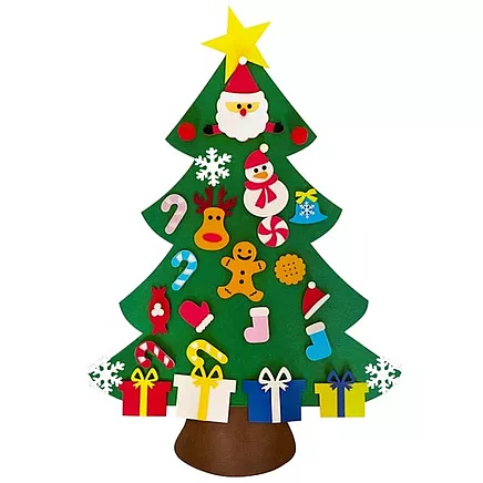 Felt Christmas tree with ornaments 24856