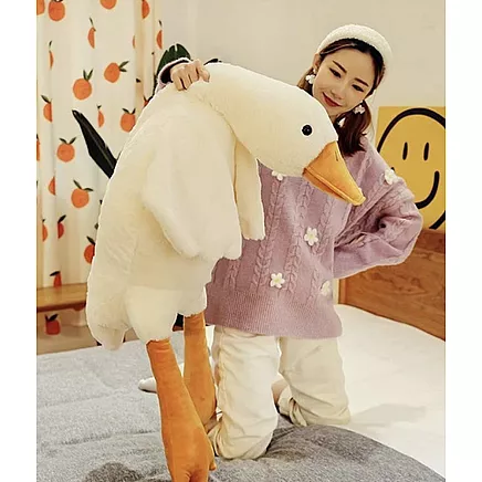 Mīksta Plīša Rotaļlieta Talismans Zoss 130cm Kruzzel 24720