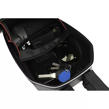 Trizand 25205 ūdensizturīga skrejriteņa stūres soma, 5L, melna