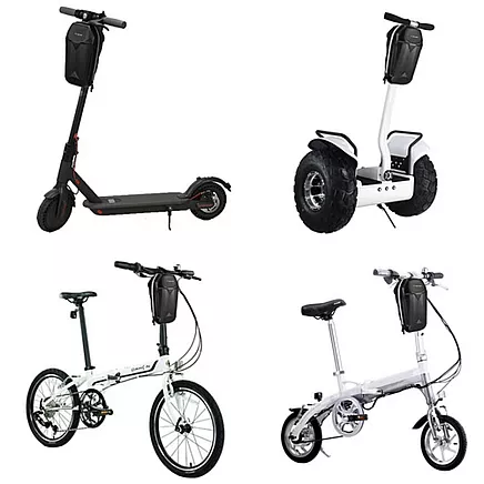 Trizand 25205 ūdensizturīga skrejriteņa stūres soma, 5L, melna