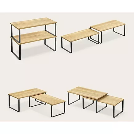 Bambusa virtuves plaukts - 2 gab. Ruhhy 25661