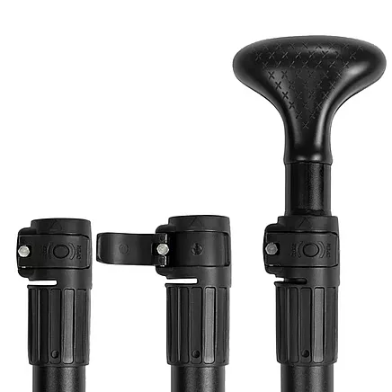 Regulējams 4 daļu airis 229 cm 2in1 Trizand, melns