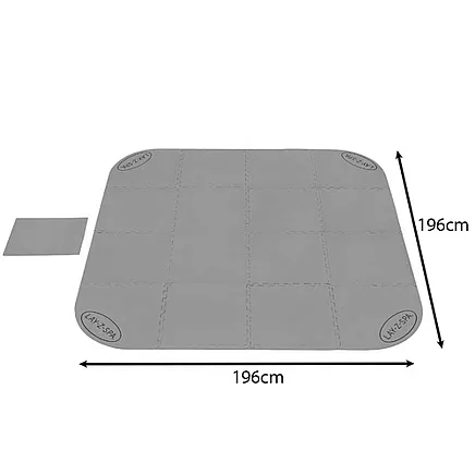 Bestway 60334 putu paklājiņš baseinam / SPA, 50x50 cm, 16 gab., pelēks