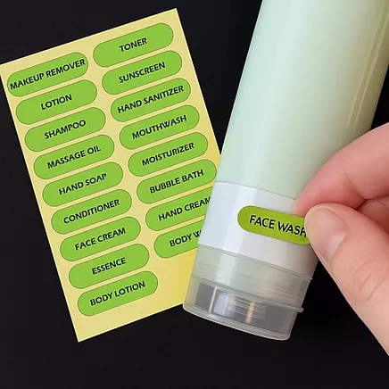 Ceļojumu kosmētikas somiņa Trizand 25760 ar silikona pudelītēm rokas bagāžai