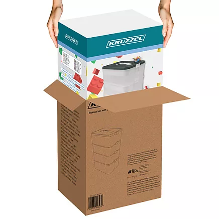 Pudełko na klocki- 4 poziomy Kruzzel 25758