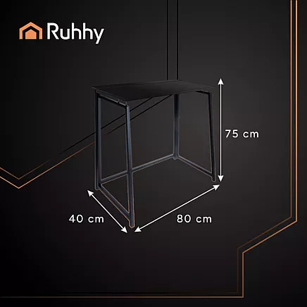 Black folding wooden desk Ruhhy 26117