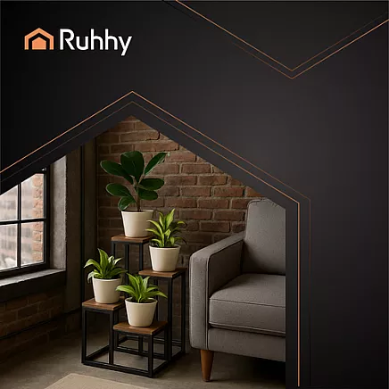 4 līmeņu puķu statīvs Ruhhy 25997, 71 cm, loft stila