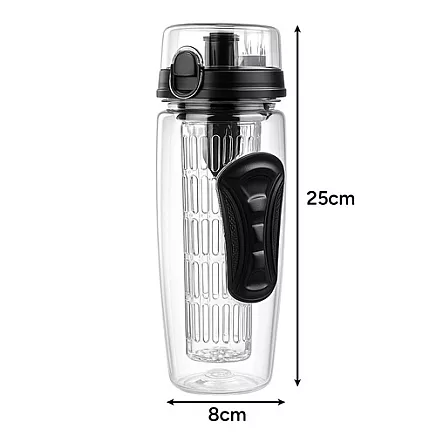 Water bottle with container 1L Trizand 25815