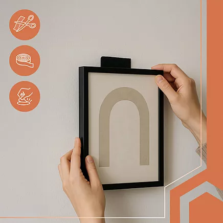 Self-adhesive Velcro tape 5mx5cm black Ruhhy 25806