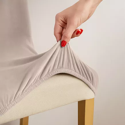 Elastīgi krēslu pārvalki Ruhhy 25989, 6 gab., bēši