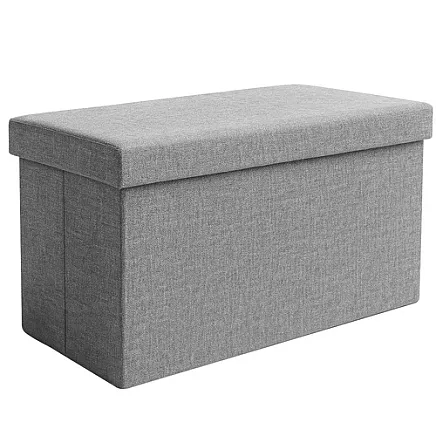 Gray fabric pouf 60x30x30 cm Ruhhy 25996