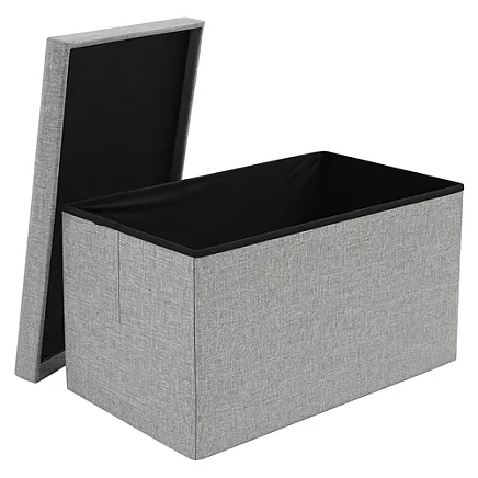 Gray fabric pouf 60x30x30 cm Ruhhy 25996