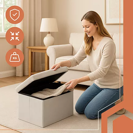 Gray velvet pouf 60x30x30 cm Ruhhy 25994