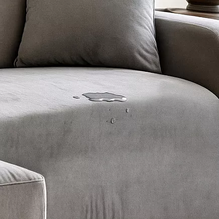 Elastīgs velūra stūra dīvāna pārvalks Ruhhy 190-230cm 26182, gaiši pelēks