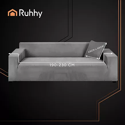 Sofa cover 190-230cm dark gray Ruhhy 26181