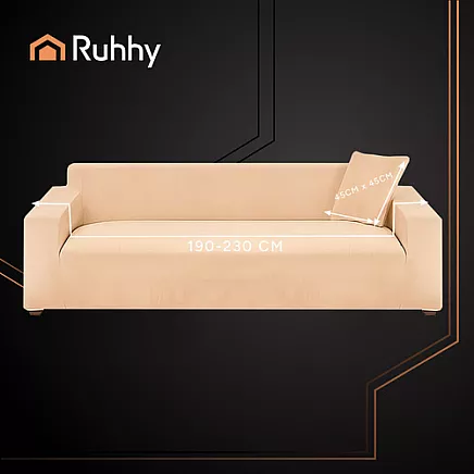 Ruhhy 26184 beige sofa cover 190-230cm