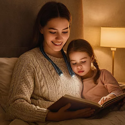 Uzlādējama LED kakla lampiņa lasīšanai Izoxis 25675, pelēka