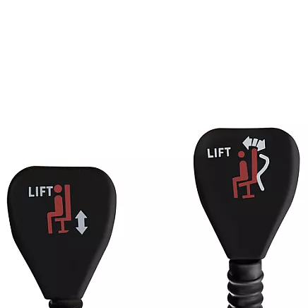 Office chair with footrest - black Malatec 26195