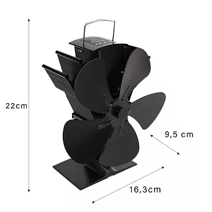 Kaminer 26206 5-blade fireplace fan
