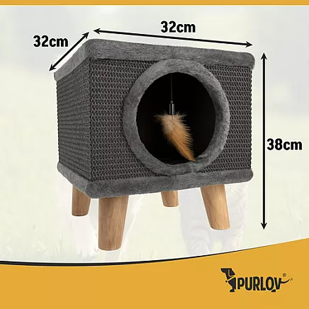 Cat bed - house on legs Purlov 26215