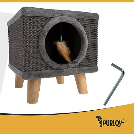 Cat bed - house on legs Purlov 26215