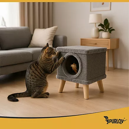 Cat bed - house on legs Purlov 26215