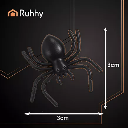 Plastic spiders - decoration - 10 pcs Ruhhy 26028