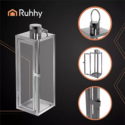 Silver lanterns 38/49/63cm 3pcs Ruhhy 26477