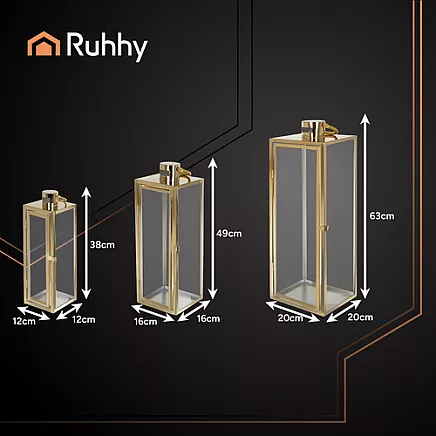 Golden lanterns 38/49/63cm 3pcs Ruhhy 26476