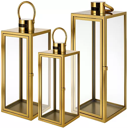 Golden lanterns 38/49/63cm 3pcs Ruhhy 26476