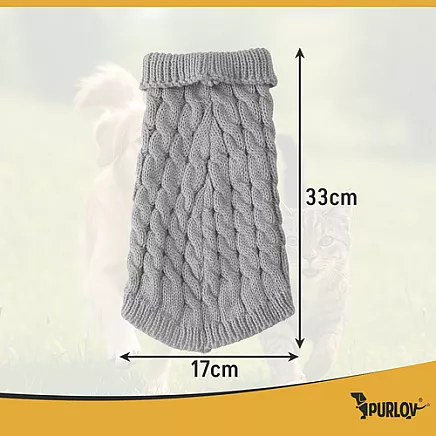 Dog/cat clothes size M gray Purlov 26217