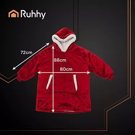 XXL sweatshirt - red blanket Ruhhy 26145