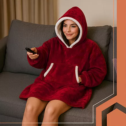 XXL sweatshirt - red blanket Ruhhy 26145