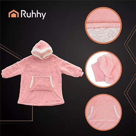 XXL sweatshirt - pink blanket Ruhhy 26144
