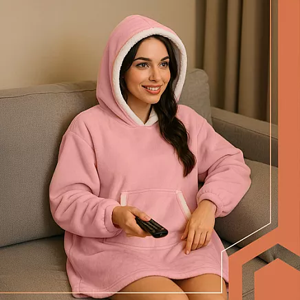 XXL sweatshirt - pink blanket Ruhhy 26144