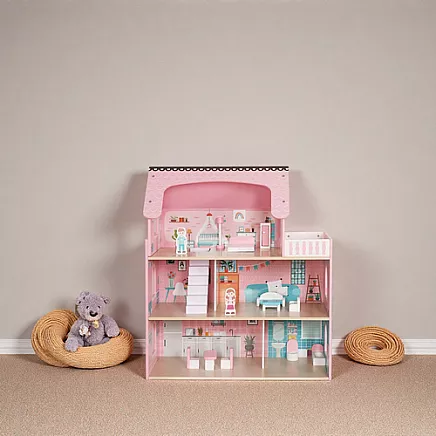 Kruzzel 26364 Wooden Dollhouse