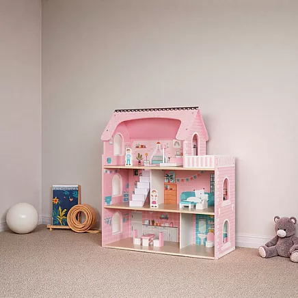 Kruzzel 26364 Wooden Dollhouse