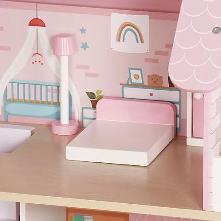 Kruzzel 26364 Wooden Dollhouse